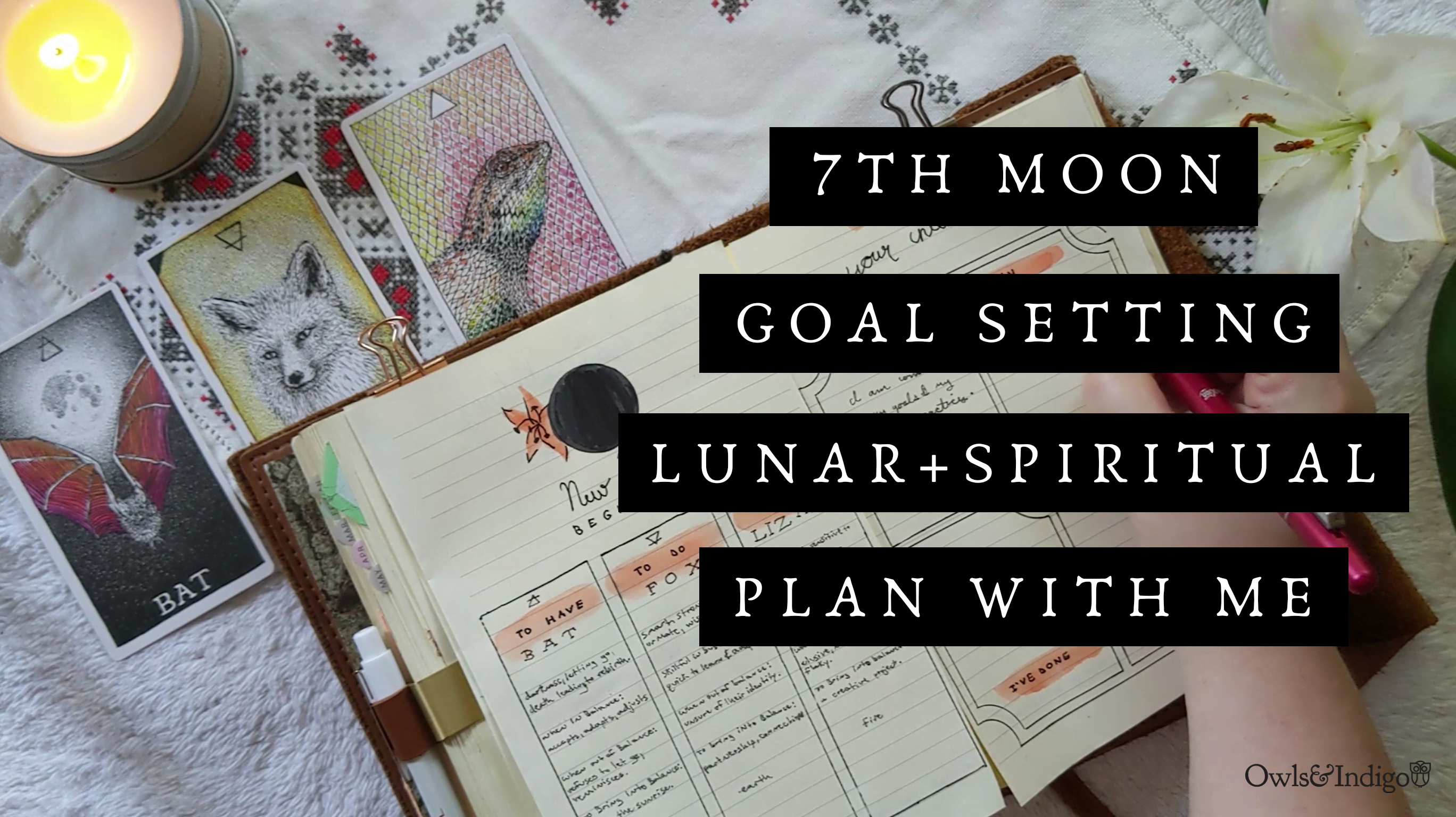 7th Moon Monthly Goals Plan With Me | Lunar Goal Setting Journal With Me