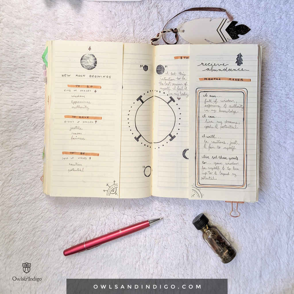 8th Moon Monthly Goals Plan With Me | Lunar Goal Setting Journal With Me