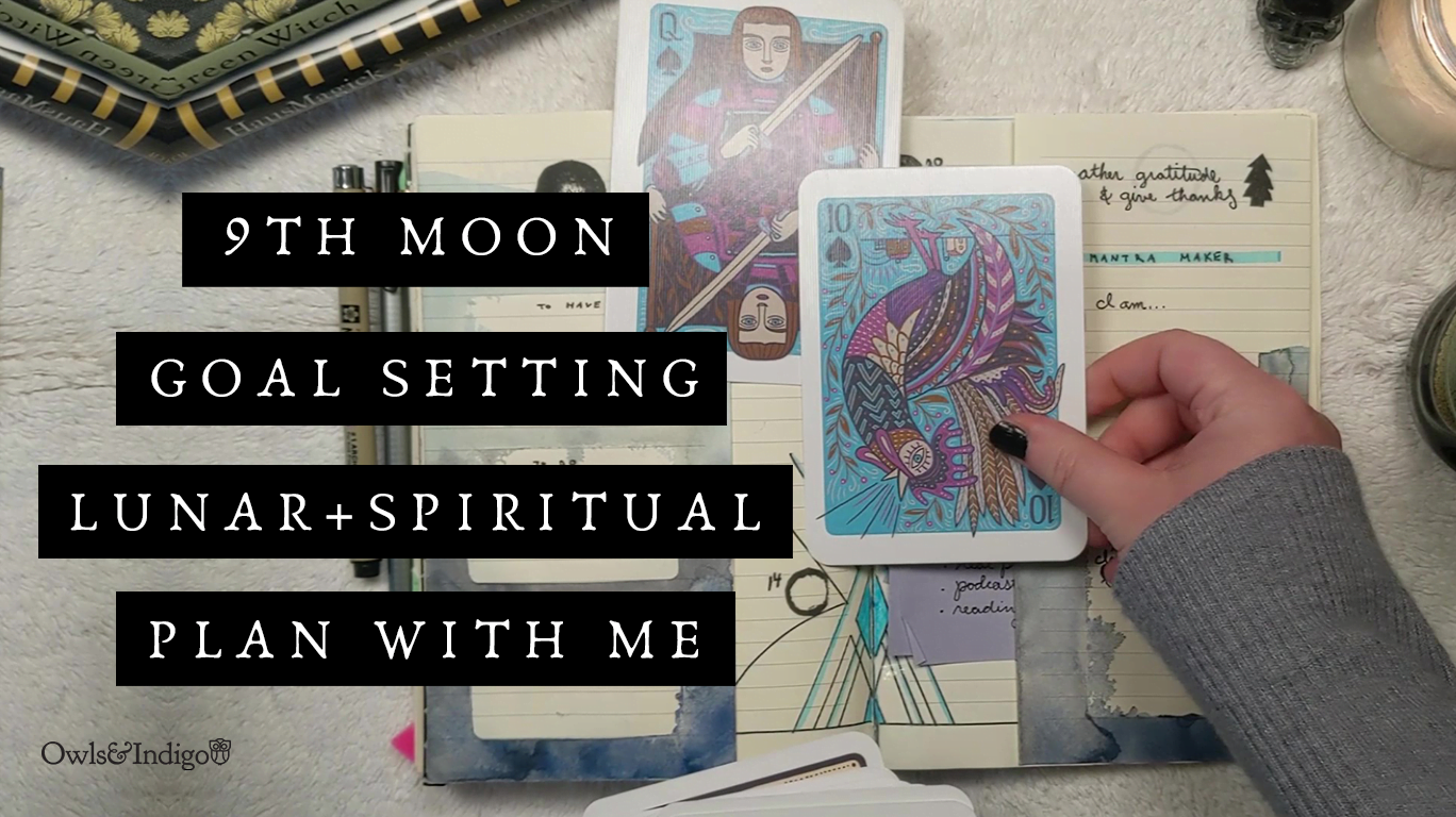 9th Moon Monthly Goals Plan With Me | Lunar Goal Setting Journal With Me