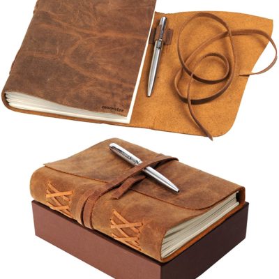 Leather Journal Notebook Gift Set with Luxury Pen